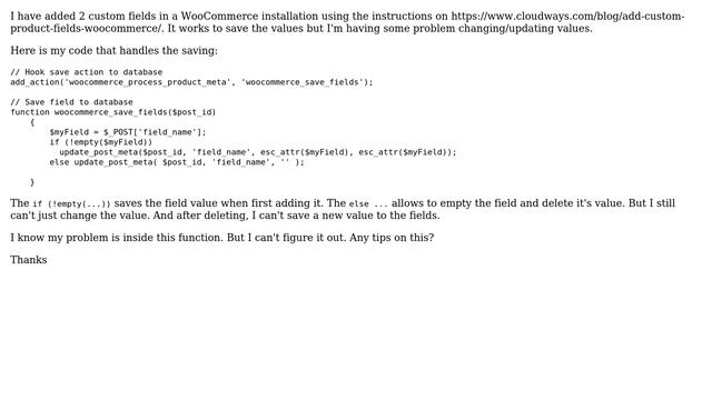 Wordpress: How to update custom field in WooCommerce? смотреть онлайн