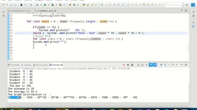 invoking method in GradeBook class смотреть онлайн