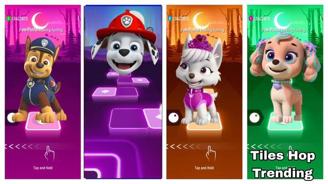 Paw Patrol Team | Chase Vs  Marshall Vs Sweetie Vs Coral . #tileshop