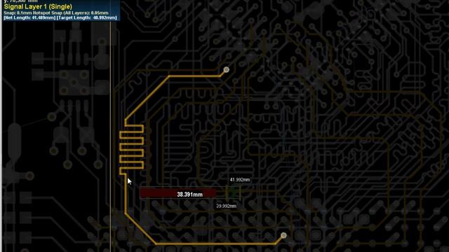 Altium Designer 14. Выравнивание длин цепей. смотреть онлайн