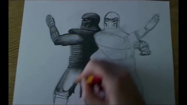 How to draw Noob Saibot Shadow - Mortal Kombat смотреть онлайн