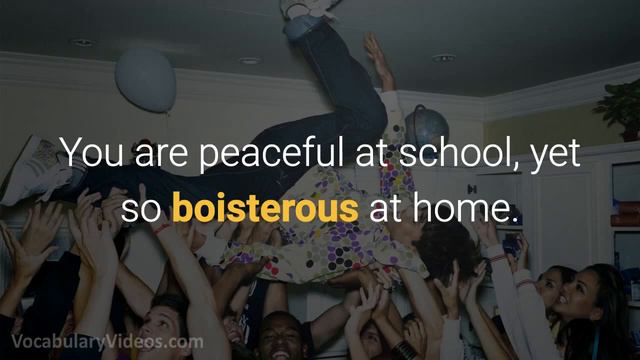 Learn English Words - BOISTEROUS - Meaning, Vocabulary with Pictures (Interactive Dictionary Online смотреть онлайн