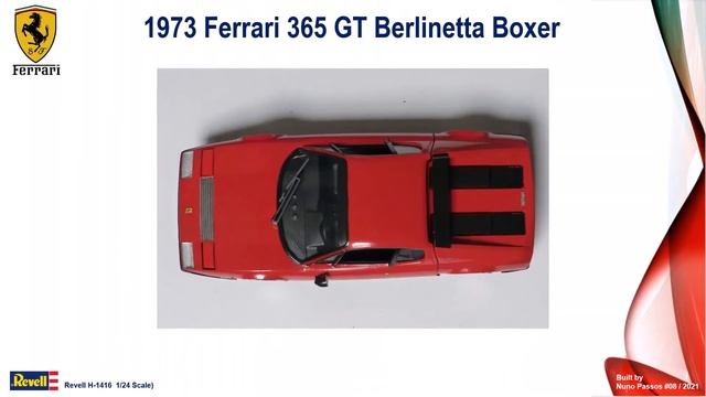 1973 Ferrari 365 GT Berlinetta Boxer, Revell H-1416 1/24 Scale Model Kit Build смотреть онлайн