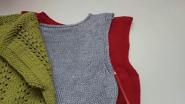 Вязание. Моя любимая обработка проймы рукава в топах и майках. смотреть онлайн
