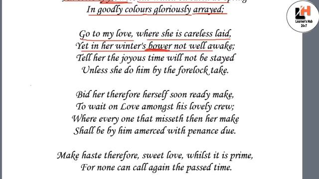 Sonnet 70 by Edmund Spencer || Fresh spring the herald of loves || In Hindi || Detail analysis смотреть онлайн