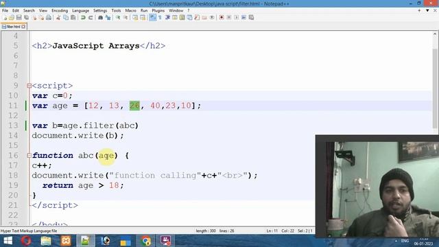 JavaScript Array filter method in JavaScript in Hind Urdu смотреть онлайн