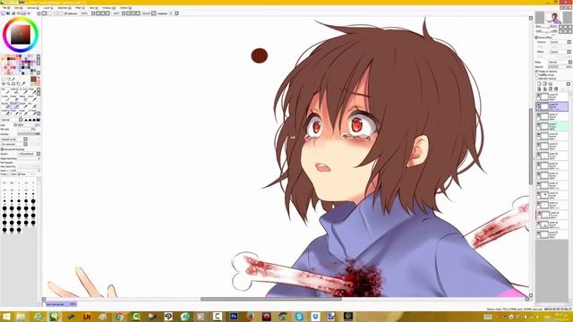 FRISK- speedpaint (paint tool sai) смотреть онлайн