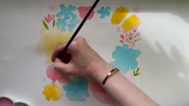 Цветочная открытка. смотреть онлайн