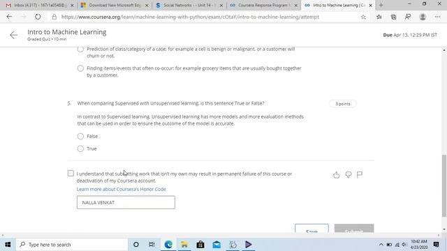 MACHINE LEARNING WITH PYTHON COURSERA WEEK 1 ANSWERS смотреть онлайн