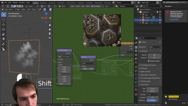 Nodevember #29 3D Fractal Pattern | Shading Live | Blender 2.91.0 смотреть онлайн