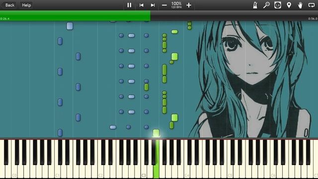 Hatsune Miku - Ievan Polkka - Easy Piano tutorial (Synthesia) смотреть онлайн
