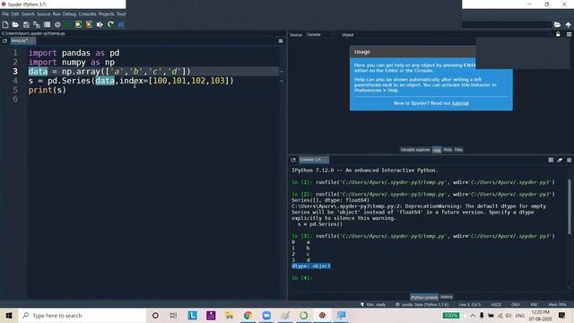 Series in Python Pandas | CBSE Class 12 Informatics Practices | Python Pandas смотреть онлайн