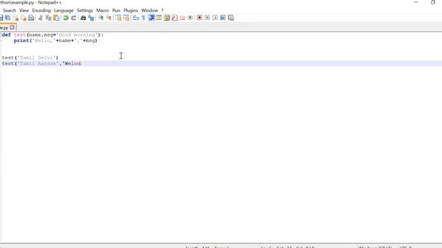 Jython- Default arguments function Example смотреть онлайн