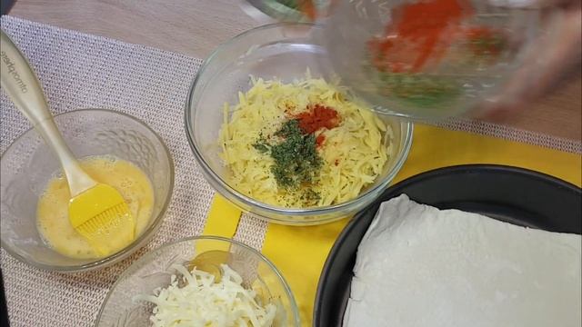 Открытый картофельный пирог из слоеного теста!!! смотреть онлайн