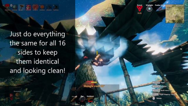 Valheim Tower Roof Tutorial (Wrap-Around) смотреть онлайн