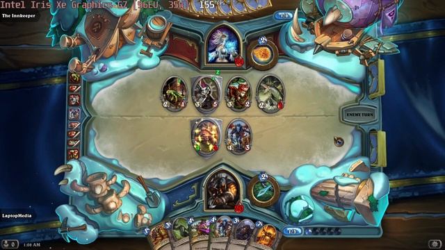 ? Intel Iris Xe Graphics G7 [96EU, 35W] - HEARTHSTONE gameplay benchmarks (1080p) смотреть онлайн