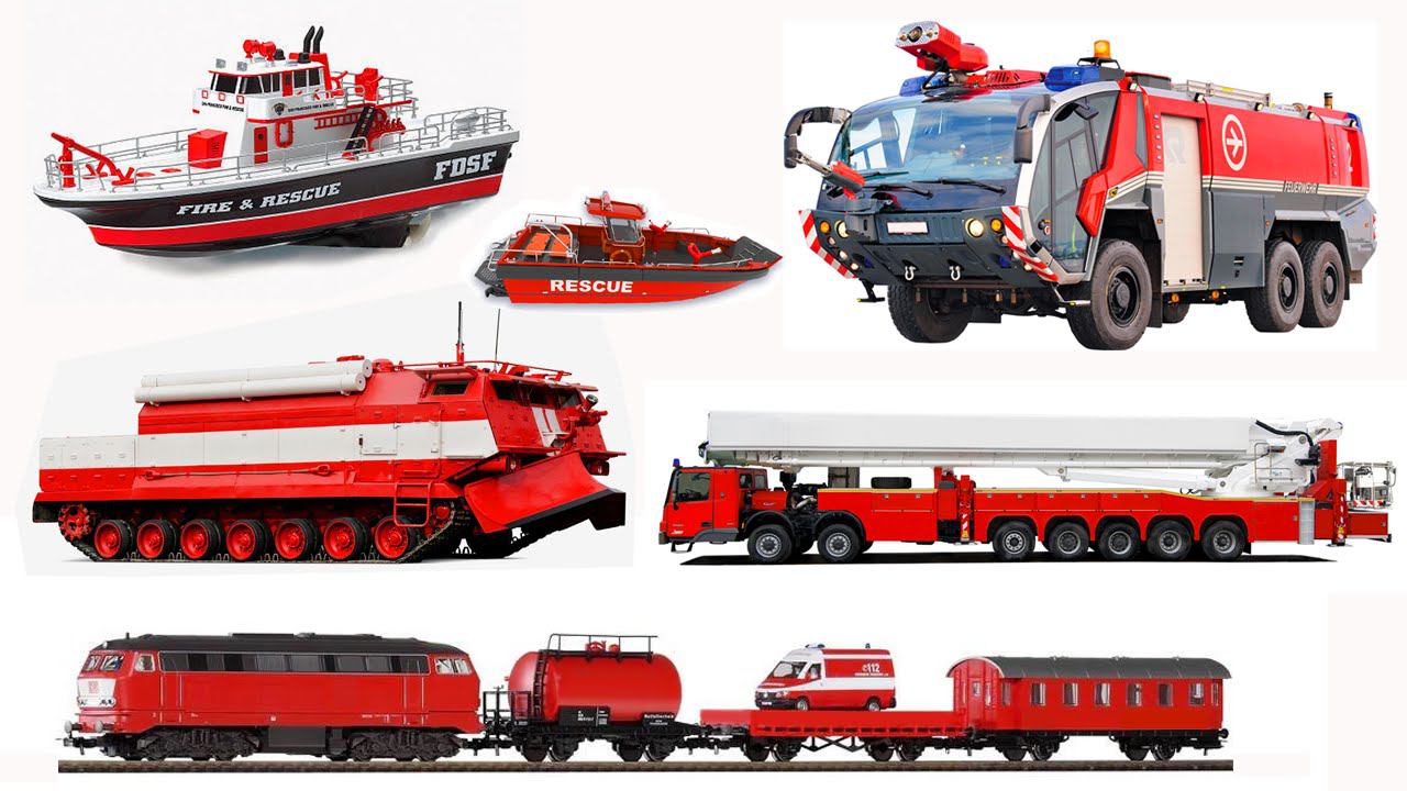 ПОЖАРНАЯ ТЕХНИКА. СОБИРАЕМ БОЛЬШОЙ ПАЗЛ. Необычные пожарные машины. Развивающее видео для детей