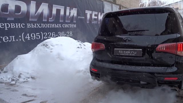 Тюнинг выхлопной системы Infiniti QX56 (разводка выхлопа, спортивный глушитель) смотреть онлайн
