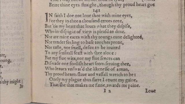 Shakespeare's Sonnet #141 "In faith, I do not love thee with mine eyes" смотреть онлайн