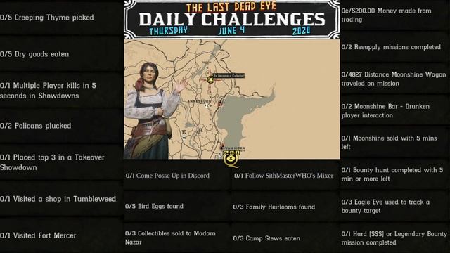 Daily Challenges Madam Nazar Pelican Creeping Thyme Locations RDR2 Red Dead Online (6/4/20) смотреть онлайн