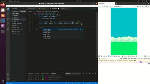 Flappy Bird made with Javascript in 25 minutes (no framework) ??? смотреть онлайн