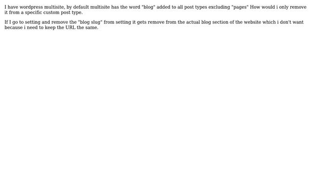 Wordpress: Remove multisite "blog" slug from specific custom post type смотреть онлайн