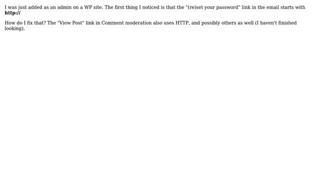 Wordpress: password reset link being sent as HTTP? смотреть онлайн