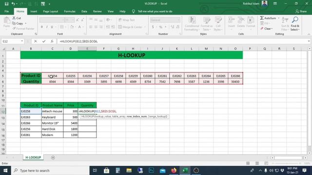 Using the Excel Hlookup Function || Hlookup bangla tutorial смотреть онлайн