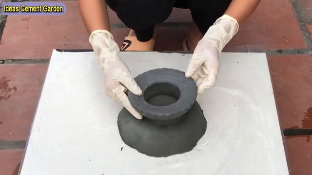 Excellent product from cement and rag / Creative Flower Pots смотреть онлайн