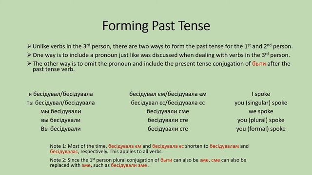 Lemko Language Lesson 13: Aspect and Past Tense of Verbs смотреть онлайн