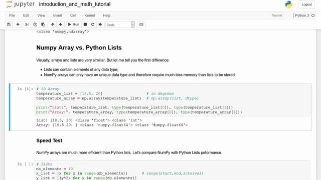 Python NumPy Tutorial #1 - Array vs. List Benchmark смотреть онлайн