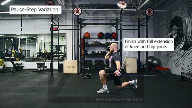 Single Dumbbell Front Rack Walking Lunge (Шаговые выпады с гантелью на плече) смотреть онлайн