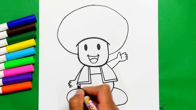 COMO DIBUJAR A TOAD DEL VIDEOJUEGO SUPER MARIO BROS. FACIL смотреть онлайн