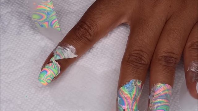 Groovy Rainbow Water Marble | DIY Nail Art Tutorial смотреть онлайн