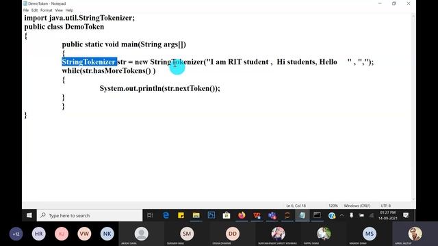 Lecture 13: StringTokenizer and Vector class in Java смотреть онлайн