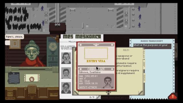 Papers, Please - Ending 12 of 20 смотреть онлайн