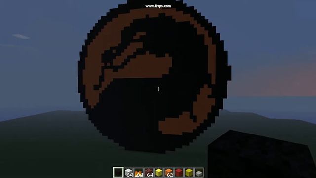 Minecraft Pixel Art - Mortal Kombat logo смотреть онлайн