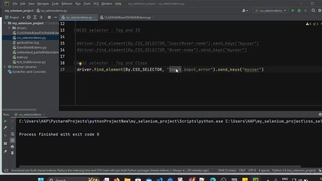 Selenium with Python Tutorial 9 : Locators : CSS_SELECTOR смотреть онлайн