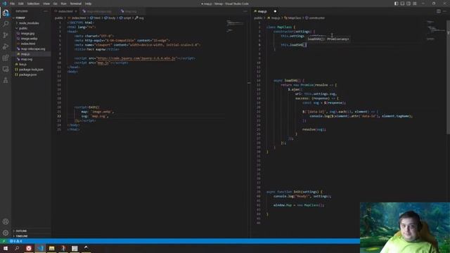Интерактивная карта на Javascript: response & svg elements | Часть 2 [Нарезка с мастеркласса] смотреть онлайн