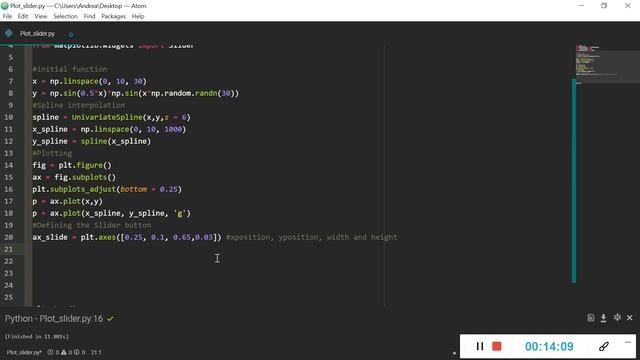 Matplotlib Widgets -- Creating Interactive Plots with Sliders смотреть онлайн