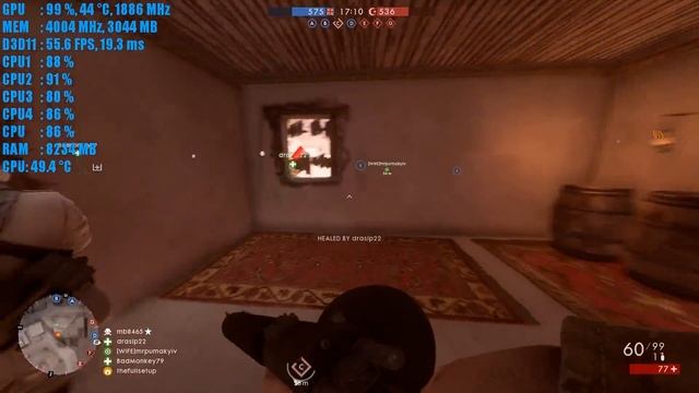 Ryzen 1200 + GTX 1050 TI - Battlefield 1 Conquest Gameplay - 1080p Ultra Settings смотреть онлайн