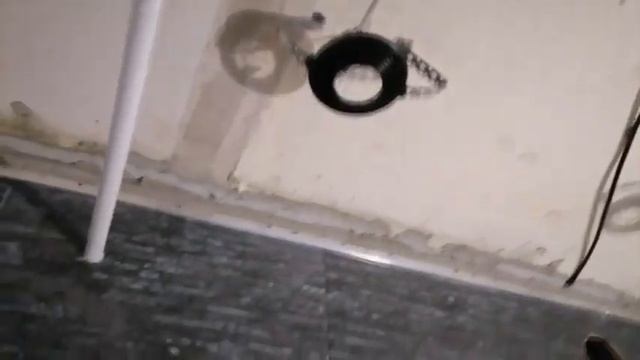 Натяжной потолок с точечными светильниками в ванной комнате. смотреть онлайн