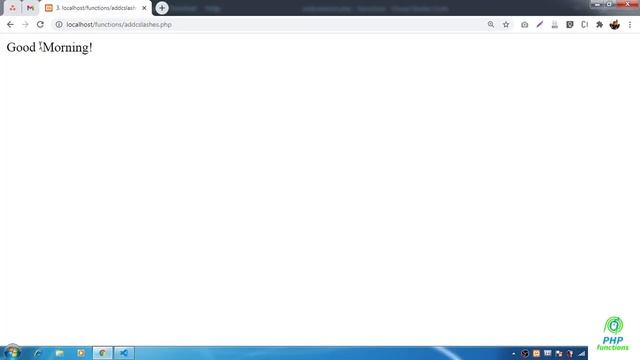 addcslashes function | add backward slashes in a string or before character using PHP смотреть онлайн