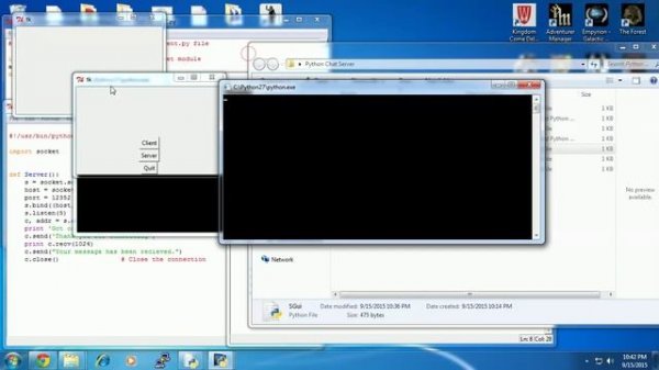 Added Gui to my python Server/Client