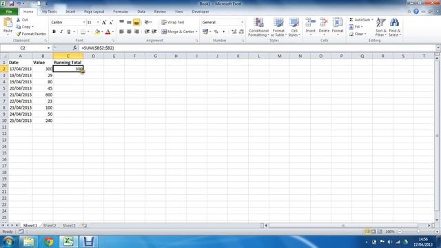 Add a Running Total Column in Excel смотреть онлайн