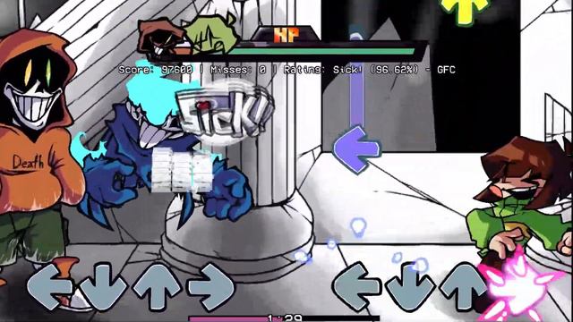 FNF DUSTSWAP - Fight For Love Full Combo (Chara Vs Papyrus & Sans/Undertale)