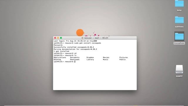 CocoaPods Tutorial How to install and setup Cocoa Pods for Xcode смотреть онлайн