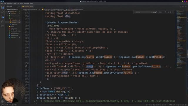 #2/11 #THREEJS планета. Новый код, новая карта — всё для production версии... смотреть онлайн