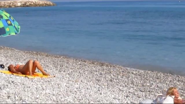 Menton beach France Лазурный берег Франции. Ментон. Пляжи.07.09.12 смотреть онлайн