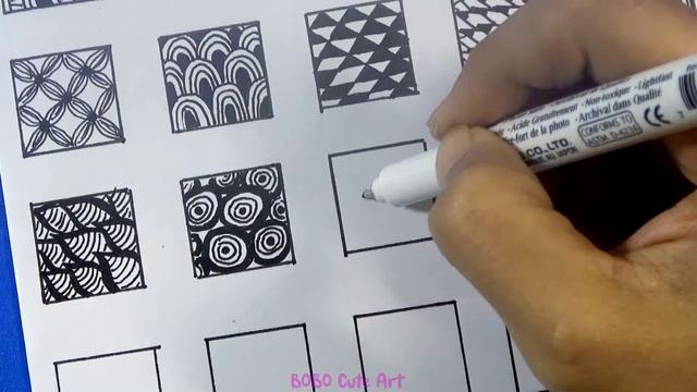 Doodle Art For Beginners | 30 Patterns For Doodling | Filling Gaps